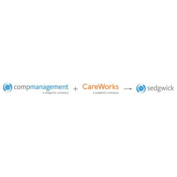 CompManagement, CareWorks, and Sedgwick logos