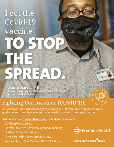 Premier Health Stop the COVID-19 Spread flyer